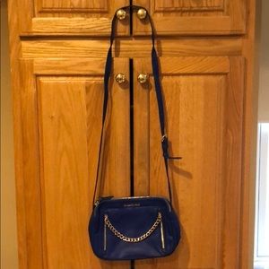 Blue CrossBody with Gold chain